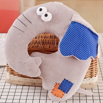 

Creative Animal U Pillow Travel Headrest Pillow Giraffe Elephant Parrot U Shaped Neck Cushion Girl Doll Kid Toy
