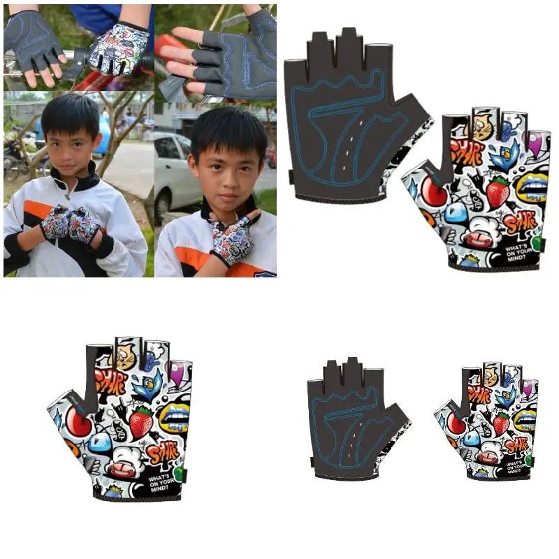 New Mountain Bike Riding Outdoor Sports Fitness Short Finger Children Half Gloves  YS-BUY Winter Windproof Cycling Bike Glove 4