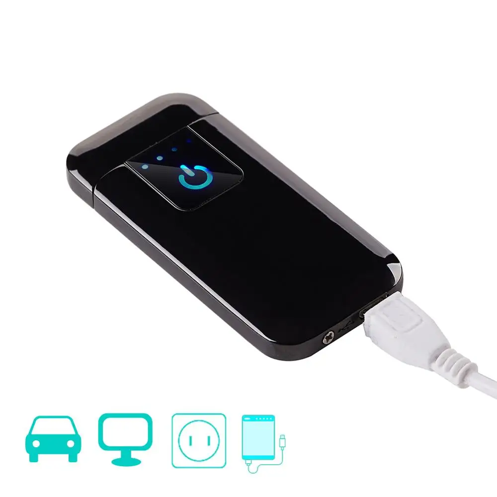 Сверхтонкая Электронная зажигалка плазменная USB Зажигалка для курения может