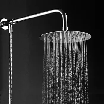 

Bathroom Square Rain Shower Head High Turbo Pressure Shower Head Bathroom Hand Large Rainfall Water Saving Filter Sprayer
