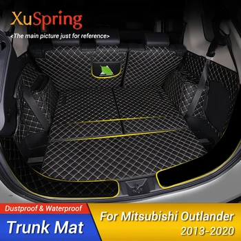 

For Mitsubishi 2016-2019 Outlander 2.0L 2.4L 5/7Seats Car Rear Tail Trunk Mat Pad Durable Boot Carpets Full Coverage Styling