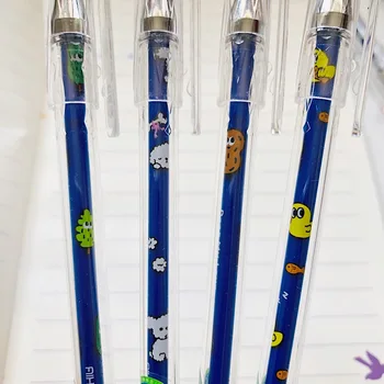 

2X Kawaii Dog Duck Tree Erasable Gel Pen Rollerball Pen Blue Ink 0.5mm
