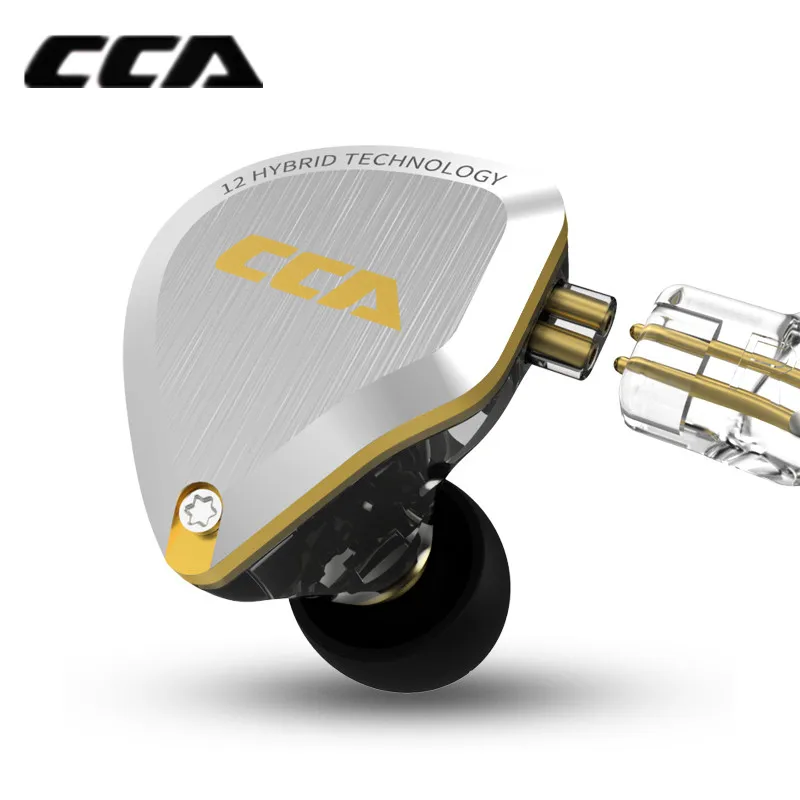 CCA C12 1DD+ 5BA гибридные наушники-вкладыши HIFI металлическая гарнитура Музыка Спорт ZS10 PRO AS12 AS16 ZSX C16 C10 A10 V90 DMS DMG ZST V80
