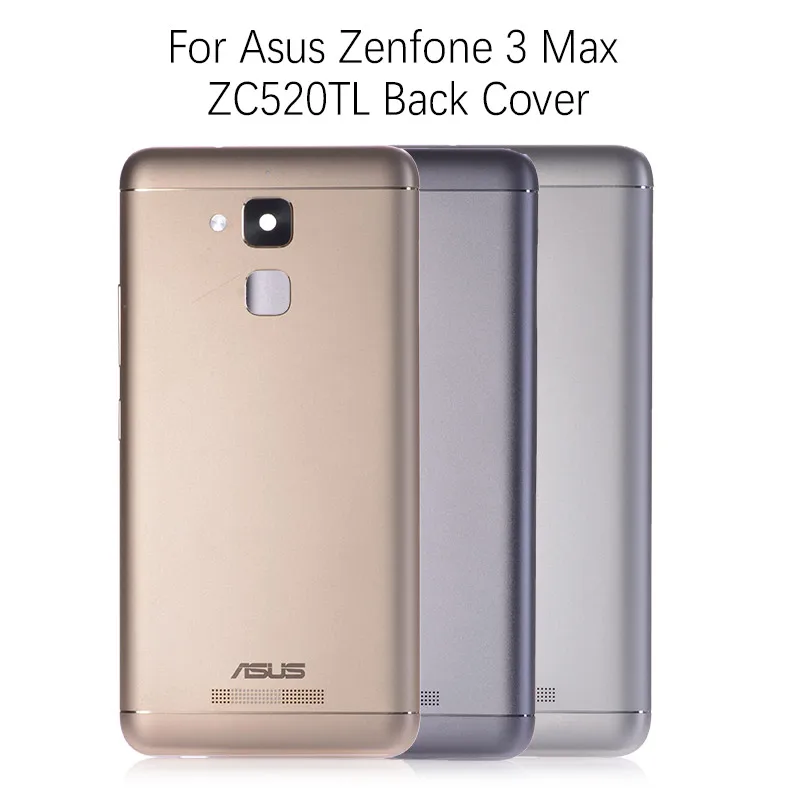Задний корпус для ASUS Zenfone 3 Max ZC520TL задняя крышка Батарейная дверь с кнопками громкости питания объектив камеры Замена