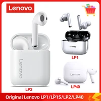 Lenovo LP1/LP2/LP40 TWS słuchawki Bluetooth 5.0 bezprzewodowy zestaw słuchawkowy wodoodporne sportowe słuchawki douszne z redukcją szumów Dual Stereo