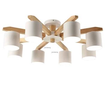 

Modern Simple Luster LED Wood Hanging Lamp Nordic Decor Bedroom Ceiling Lighting Restaurant Ceiling Lamps Kitchen Fixtures