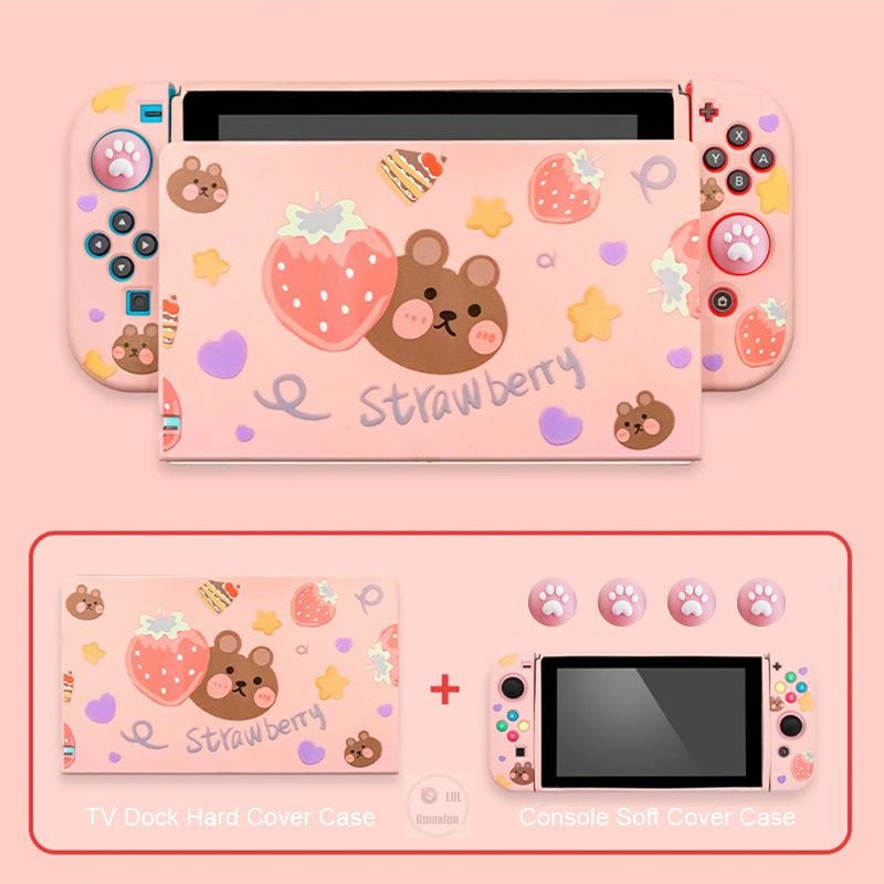 21のためのカラフルなnintendoswitch保護ケースかわいい漫画ドックスキンニンテンドースイッチアクセサリー Cases Aliexpress