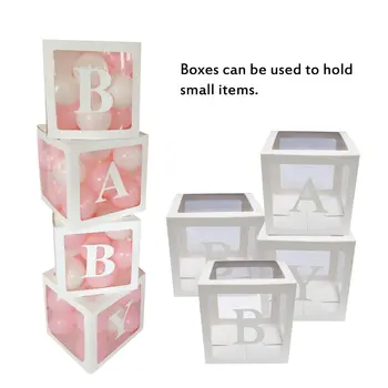 

New 1PC Transparent Balloon Decorations Boxes Baby First Birthday Party Decorations Birthday Surprise Box Balloon Storage Access
