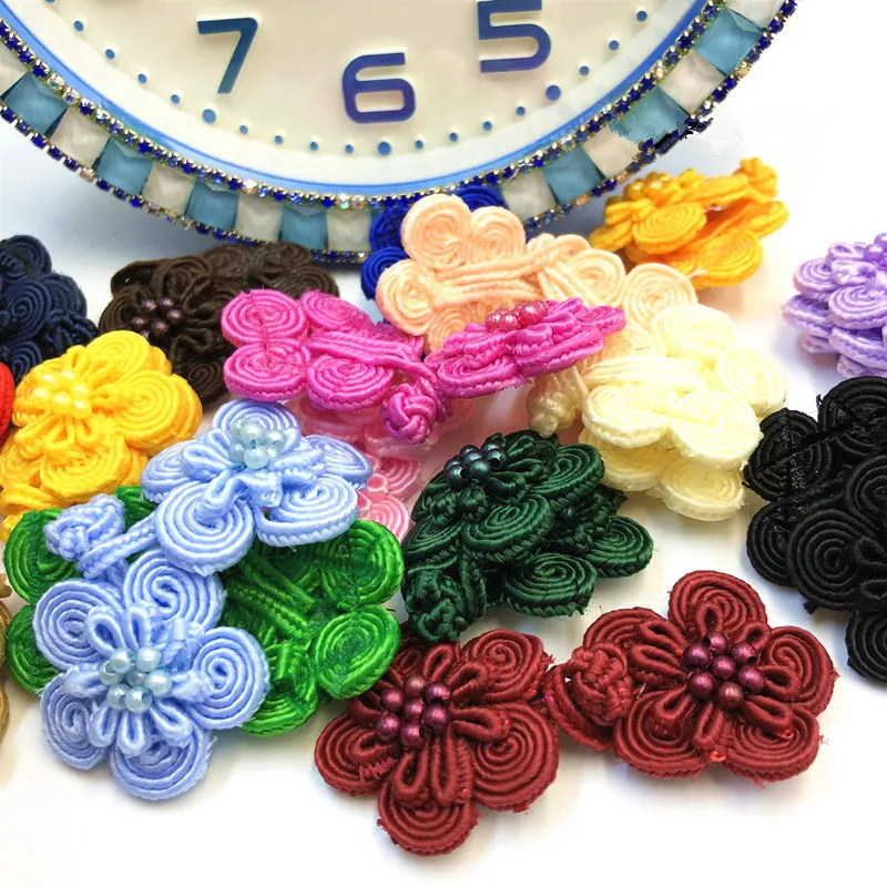 DoreenBeads 5 пар китайская лягушка застежка с узлом пуговицы Ципао ручная работа