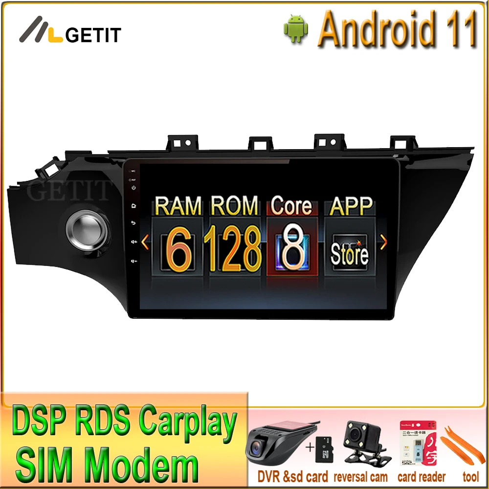 6 + 128G Android 11 автомобильный стерео Мультимедийный Плеер для Kia Rio 3 4 2010 2011 2012 2013-2018