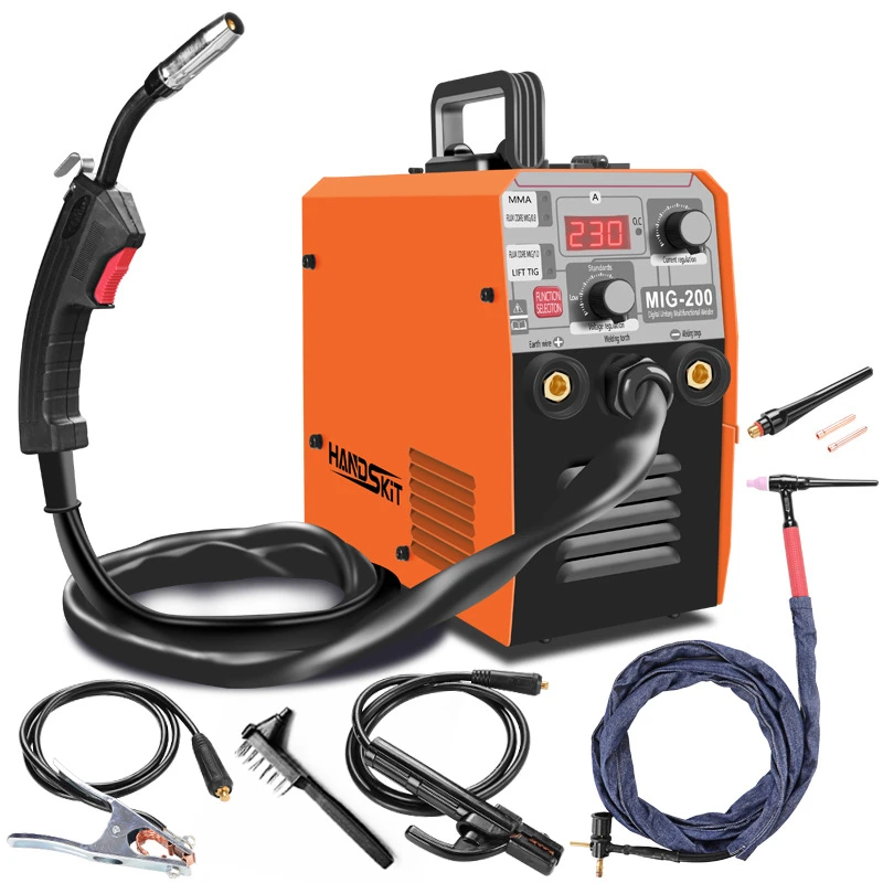 3 in 1 MIG-200 Welding Machine 220V Inverter Tig Semi-automatic Core Mig Gas Welding MMA Flug Welding Machine 5