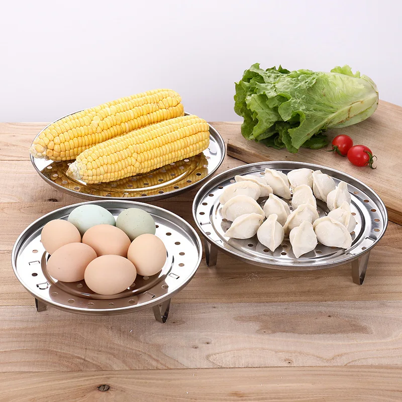 NUOLUX Steamer Steaming Steam Rack Pot Basket Stainless Steel Pan  Insertcooking Egg Vegetable Fish Tray Plate Stand Cake Baking