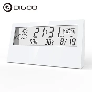 

Digoo DG-AN0211 Transparent Screen Weather Station Alarm Clock Indoor Hygrometer Thermometer Weather Forecast Sensor Clock