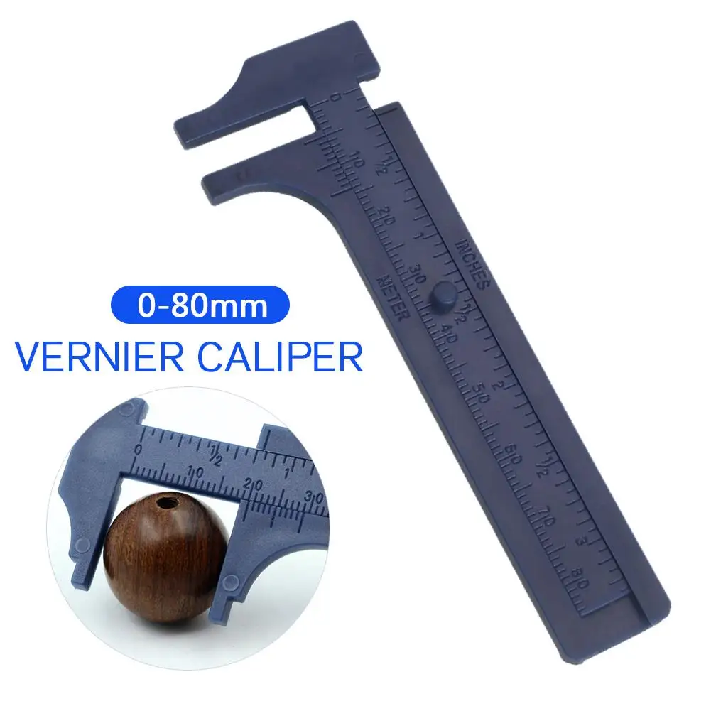 

Durable Plastic Micrometer Plastic Caliper Measure Tool Plaything Metal Practical Blue Rod Ruler Accurate Mini Vernier Caliper