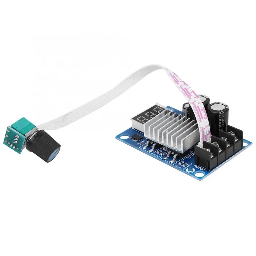 DC контроллер скорости двигателя 12-60V 20A цифровой светодиодный контроллер скорости двигателя бесступенчатый ШИМ модулем регулятора скорости
