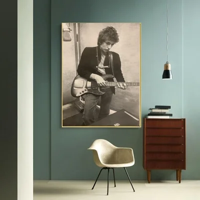 Винтажный постер Боб Дилан на холсте для игры гитаре домашний декор картина без