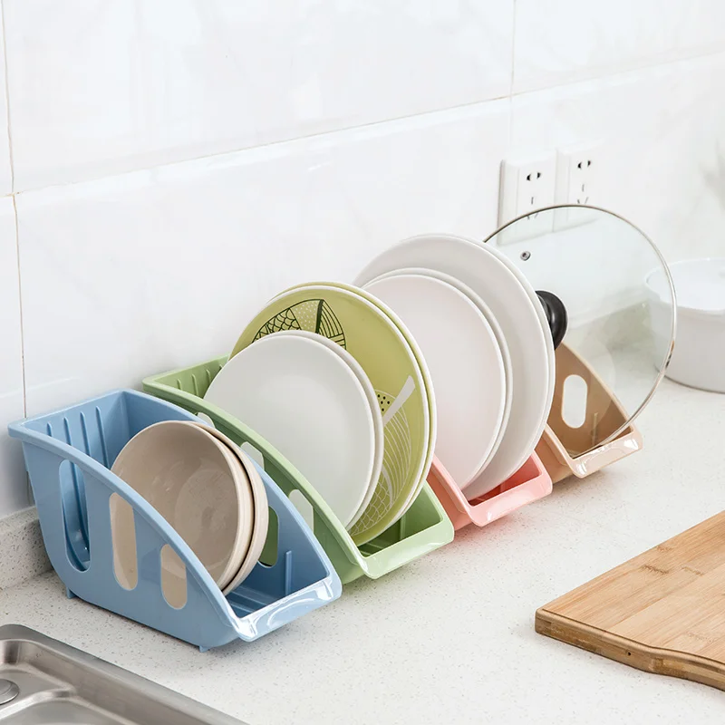 Домашний пластиковый держатель для тарелок, сушилка для посуды, стойка для кухонных приборов, стеллаж для хранения тарелок LB910102