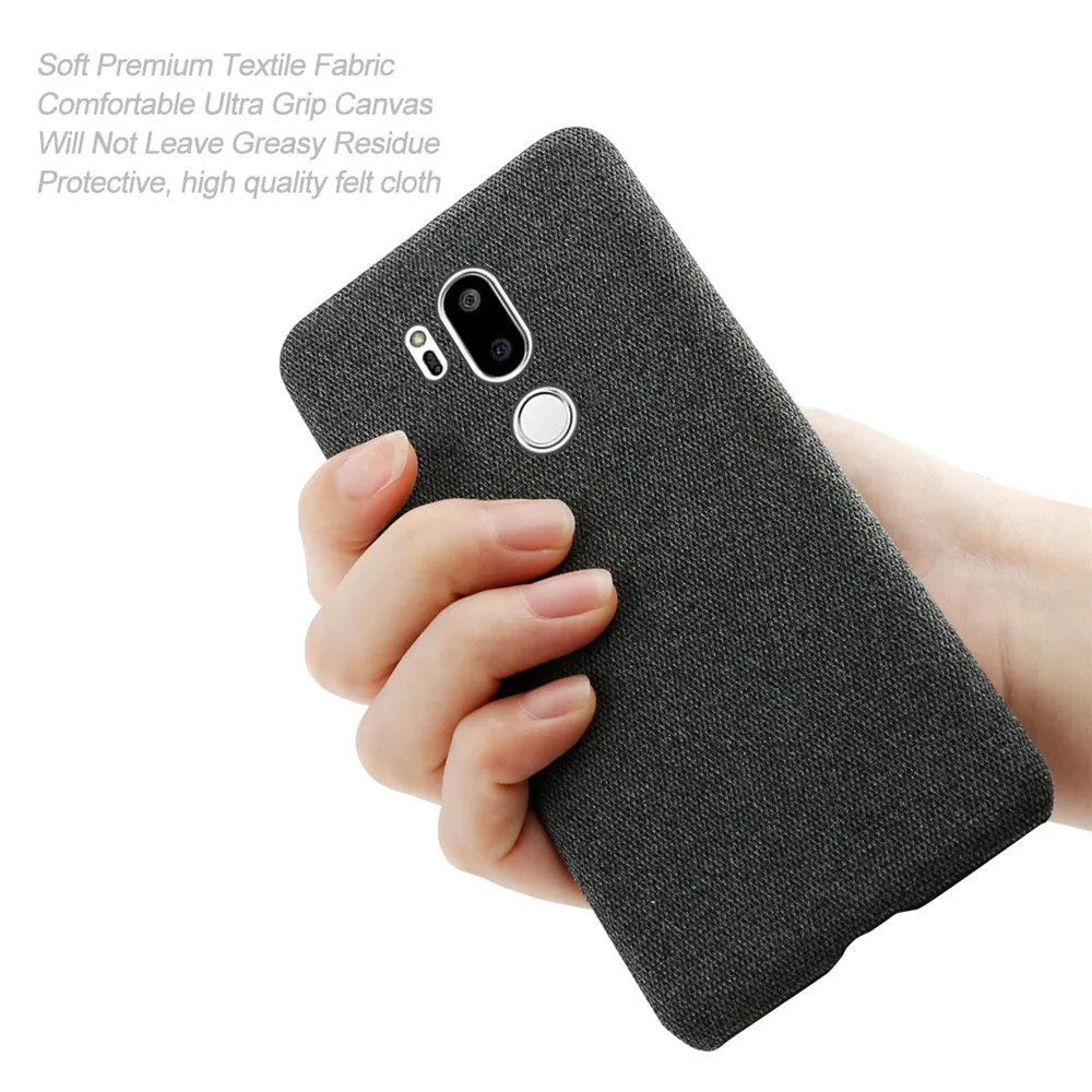 Cloth Cases For LG G7 ThinQ Case Slim Retro Cloth Hard Cover For LG G7 6.1" LM-G710, LM-G710N, LM-G710VM, G710, SM-G710 Coque phone dry bag