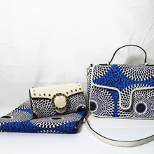 Африканская ткань Африканская вощеная ткань принтом для платья Анкара ткань с 2 шт Женская сумка 6 ярдов Хлопок Ткань для лоскутного TN-A23