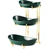 Nordic Ceramic Fruit Plate Living Room Multi-layer  Dish Snack Basket Household Dry  Bowl   Creative Luxury 4