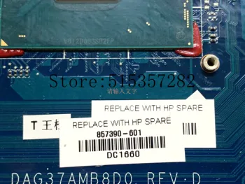 

For HP 17-AB 17T-AB Laptop Motherboard 857390-601 857390-501 857390-001 DAG37AMB8D0 With i5-6300HQ CPU GTX960M 2GB