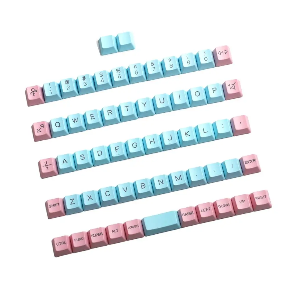 Ymdk Planck Ymd40 v2 Niu40 Conjunto de Chaves Preonic Carbono Gravado a Laser 40 Top Impressão Oem Keycap 1.5 mm de Espessura Pbt - Imagem 3