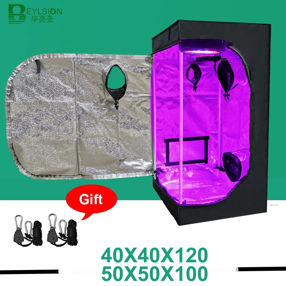 Beyslion 40x40x120cm 50x50x100cm Grow Tent+bottom Vents Plant Growing