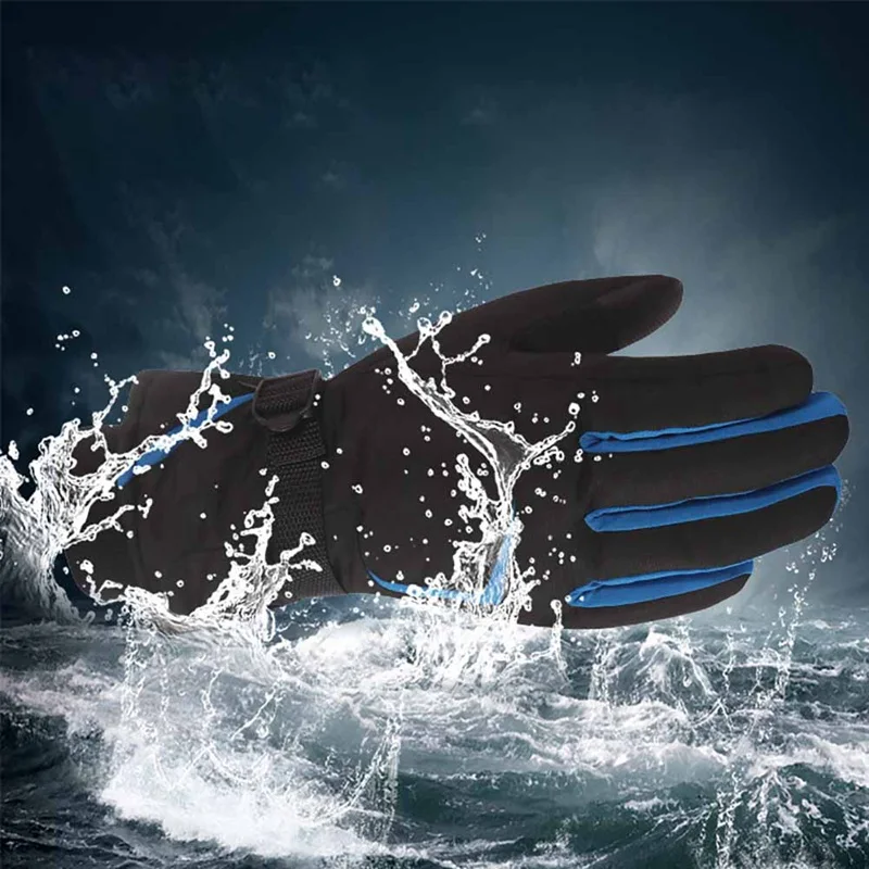 Перчатки для катания на лыжах на полный палец, толстые перчатки с сенсорным экраном, водостойкие, ветрозащитные, термостойкие перчатки для