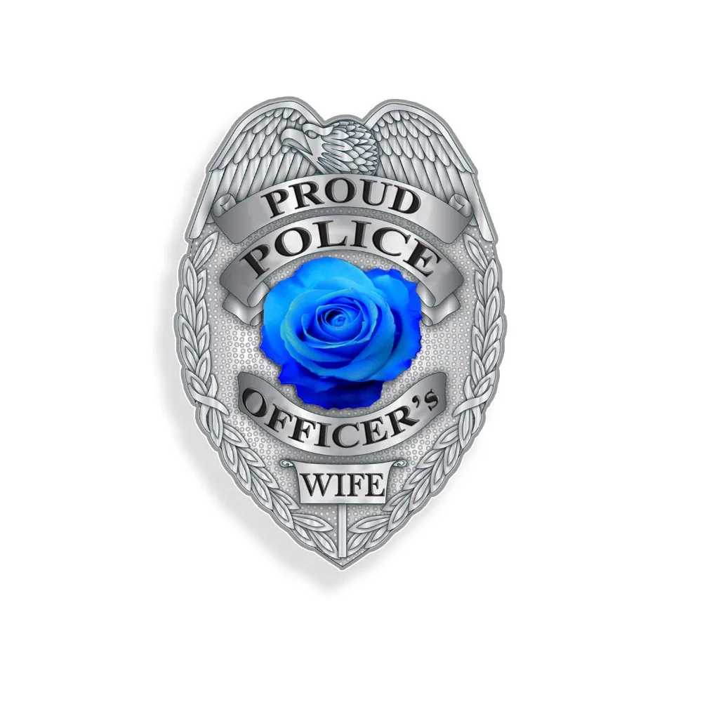 Proud Police Officer Wife Badge Sticker Blue Line Car Window Laptop Cup Decal | Автомобили и мотоциклы