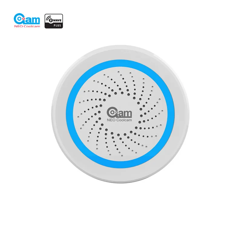 NEO Coolcam-Sensor de alarma de sirena para casa inteligente, NAS-AB02Z Compatible con la serie 300 y la serie 500, automatización del hogar, USB, z-wave