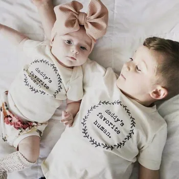 

White T-shirts for Girls Letter Printed Fashion Style Girls Summer Wear Baby Boys Clothes Baby Girls Clothes Kids T-shirts