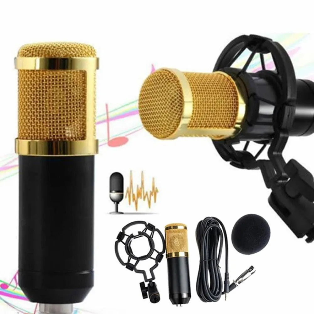 BM800 караоке микрофон Студийный конденсаторный микрофон KTV BM 800 микрофон для радио Braodcasting Пение Запись компьютер bm-800