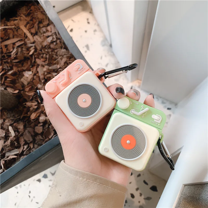 Новые милые радио гарнитуры walkie talkie чехол для Airpods 2 мягкий силиконовый