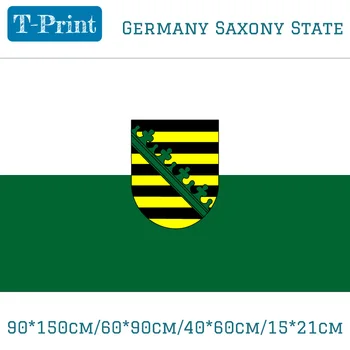 

2pcs Flag 90*150cm/60*90cm/40*60cm/15*21cm Germany Saxony State FLAG 3x5FT