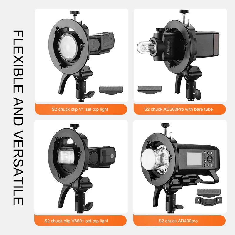 Складной держатель для вспышки S Type Кронштейн Godox V1 V860II AD200 AD400PRO Speedlite вспышка
