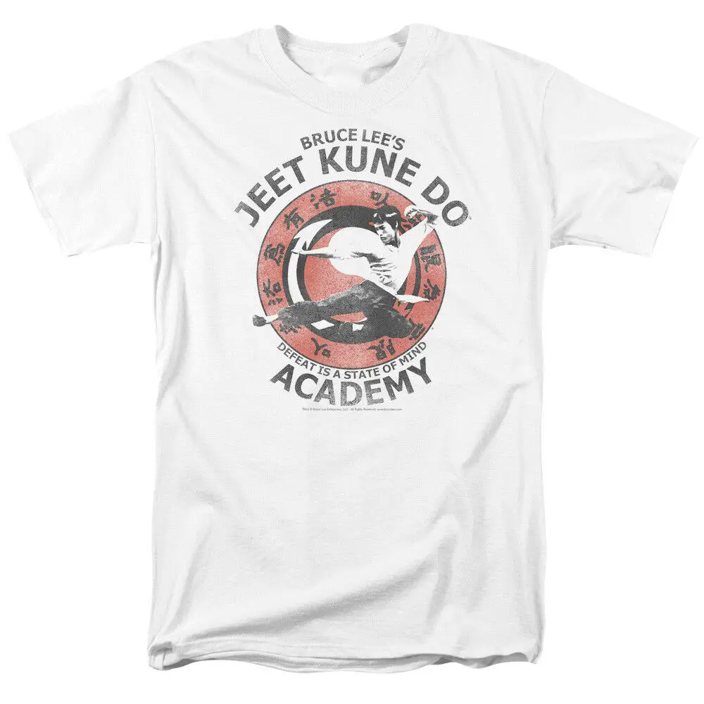 Лето 2019 Брюс Ли Jeet Kune Do Academy потертый логотип Футболка Мужские размеры Discount скидка