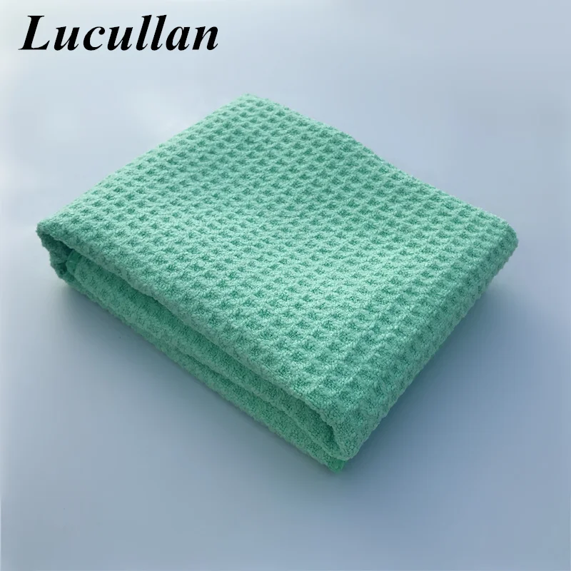1 PC Light Green Lucullan Magic Мощность супер поглощающей Вафельная Ткань 30X40 см 380GSM микрофибровое полотенце для Стекло Краски и интерьера - Цвет: 1 PC Light Green