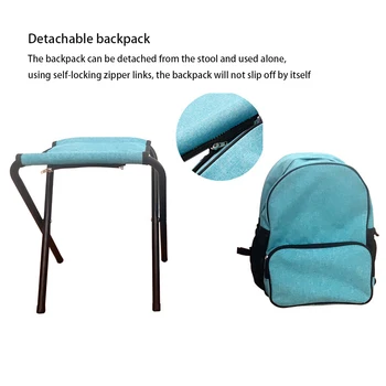 

Outdoor Folding Chair Portable Backpack Chair Detachable Camping Fishing Hiking Picnic Barbecue Outdoor Sports Folding Chair