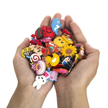 

30Pcs Cartoon High Imitation Shoe Charms Cute Cartoon Animal Buckle Decorations Shoe Accessories Fit Croc Jibbitz Kids Gift