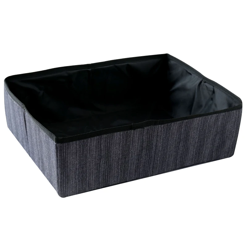 Foldable Cats Litter Box Waterproof Portable Pet Litter Pan Tray for Travel Camping Home 40x30x13cm E2S Foldable Cats Litter Box Waterproof Portable Pet Litter Pan Tray for Travel Camping Home 40x30x13cm E2S
