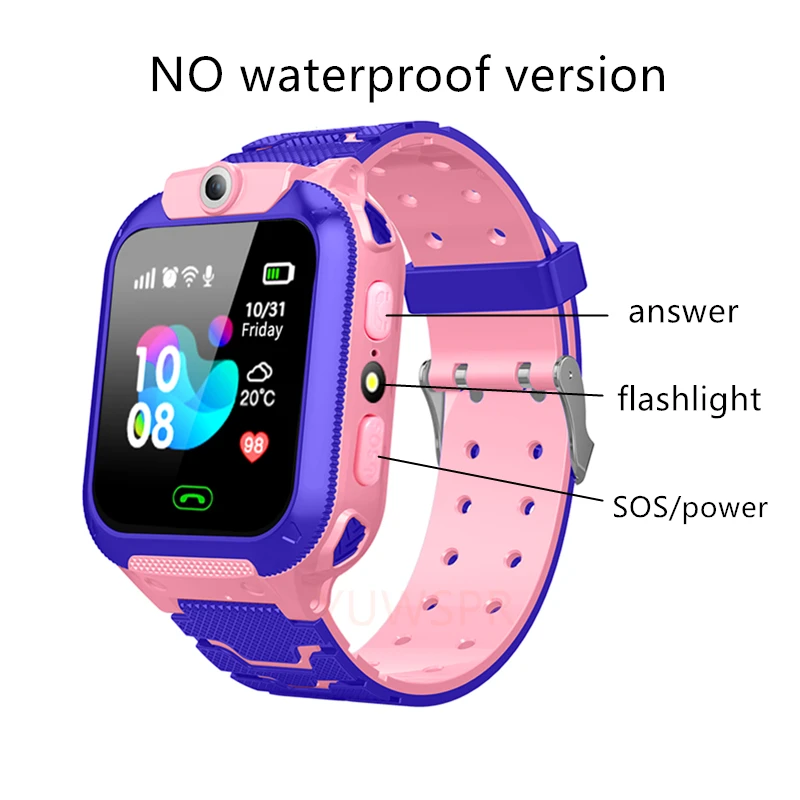 Children GPS Tracker Watch Multifunction Digital Wristwatch Camera Waterproof IOS Android Kids Smart Clock Gift TD27 Q12