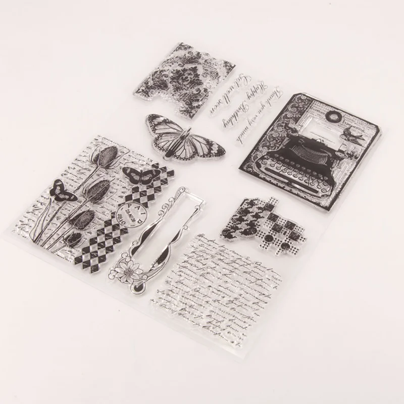 Transparent Butterfly Rubber Silicone Stamp Seal For DIY Scrapbooking Card Making Album Decoroation Crafts