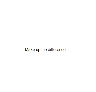 

shipping or Make up the difference