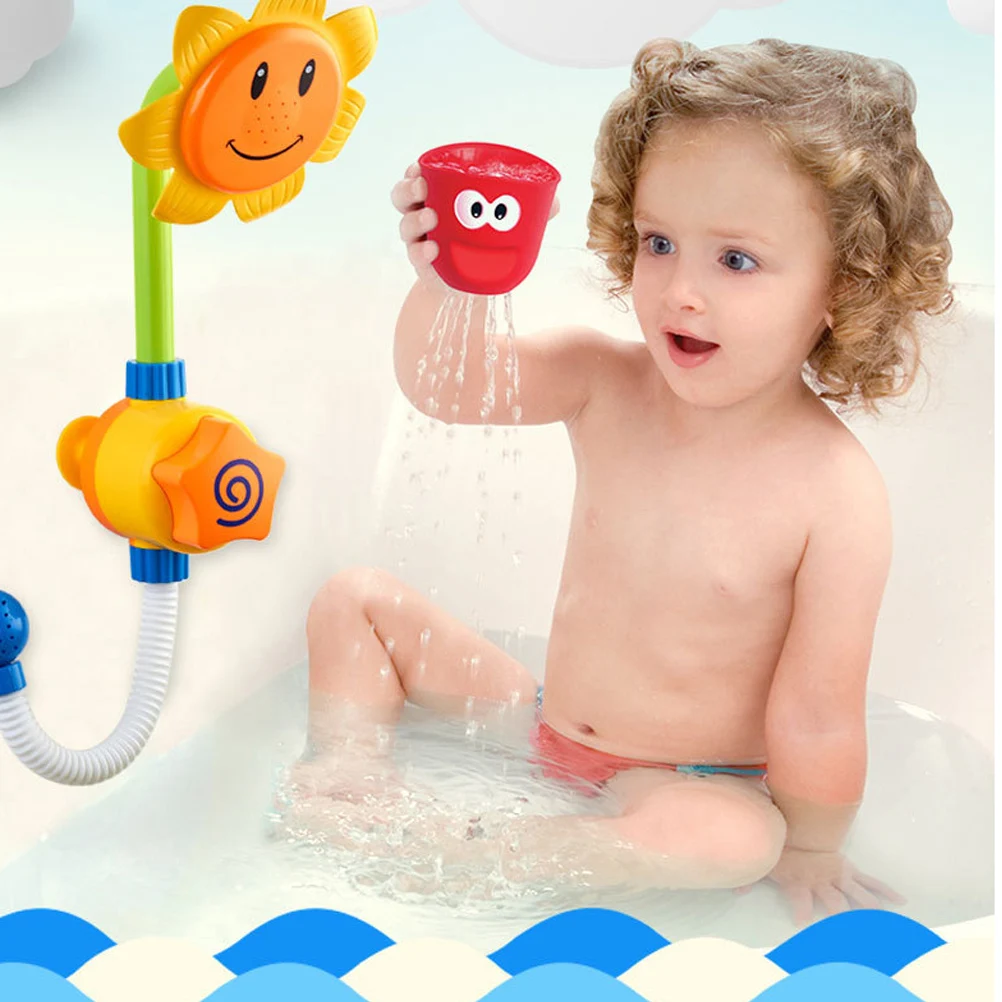 Детская забавная игра для воды игрушка для ванны Подсолнух кран для душа слив ванны для купания игрушки для ванной лето для купания