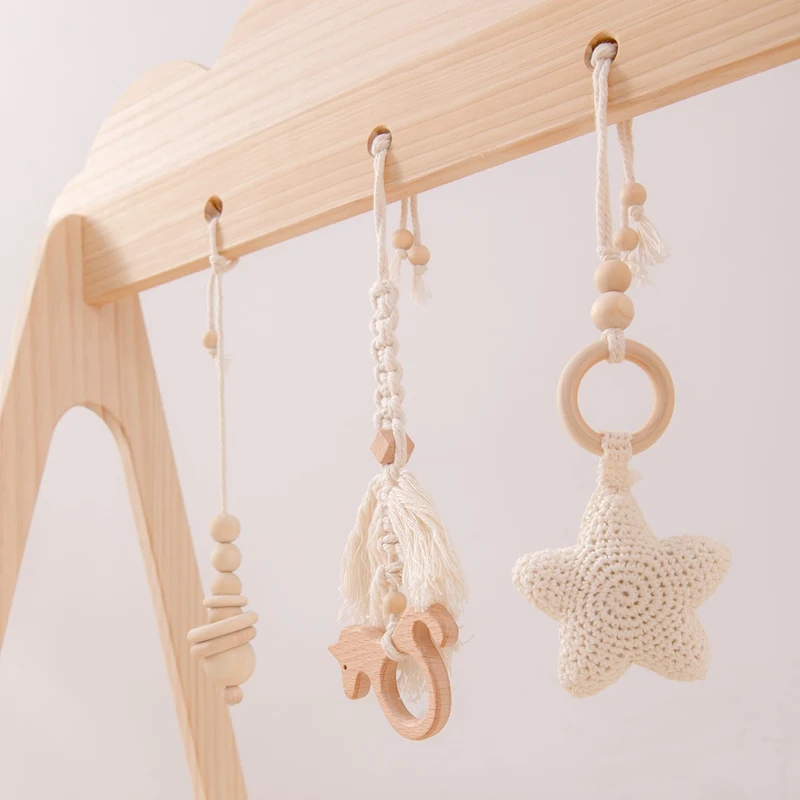 4 шт./компл. детские деревянные подвесные игровой гимнастический игрушки не
