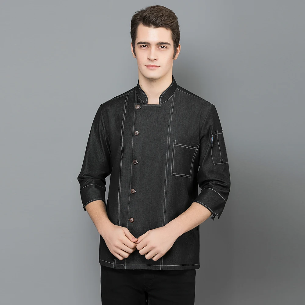 Hotel Restaurant Kitchen Chef Uniform Breathable Food Service Chef work clothes long sleeves waitress uniform cooker coat Unisex