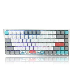 Skyloong V2 SK84 gamer teclado ptb backlit chaves interruptores usb com fio eixo óptico teclado mecânico para acessórios de jogos