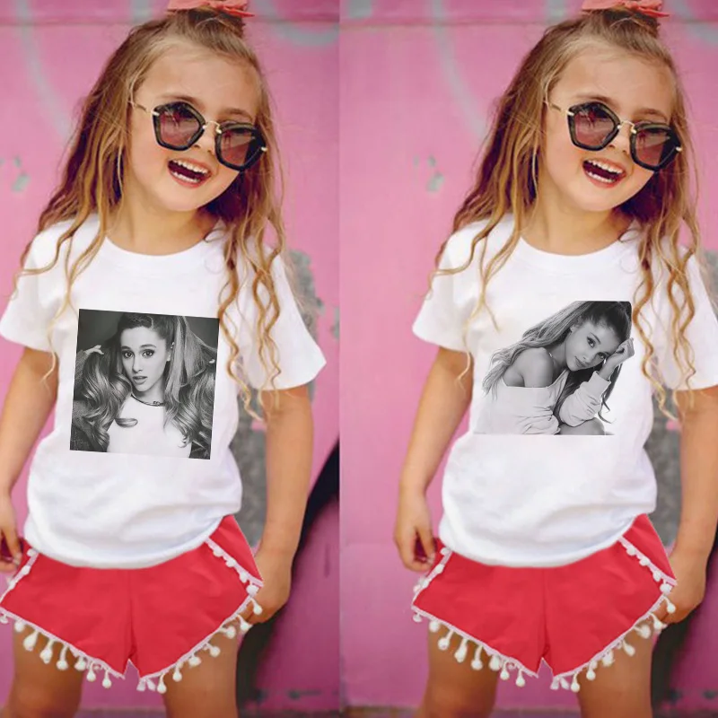 Летние футболки Ariana Grande для девочек с принтом модные трендовые повседневные