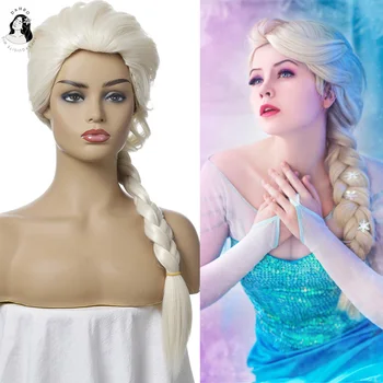 

DANBO "Frozen" Elsa Queen Golden Braid Wig Cosplay Wig