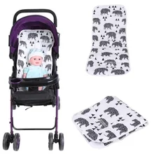 Хлопчатобумажная подкладка для детского сиденья, сиденье для коляски, подкладка для младенца, Цветочный Коврик, дышащая подушка для автомобильного сиденья, стульчик для кормления, коляска